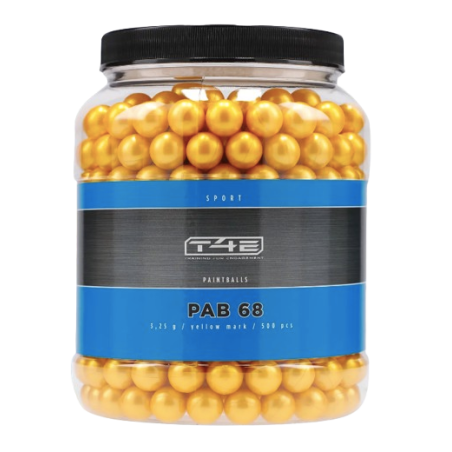BILLES PAINTBALL BIO JAUNE CAL 68 SPORT PAB 68 X500 "UMAREX"