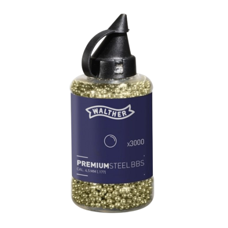 Umarex -BILLES WALTHER PREMIUM BB GOLD STEEL CAL 4.5 MM 0.36G X3000
