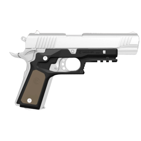 Umarex-SYSTEME POIGNEE/RAIL RECOVER CC3P POUR 1911 STANDARD - CADRE NOIR POIGNEE TAN