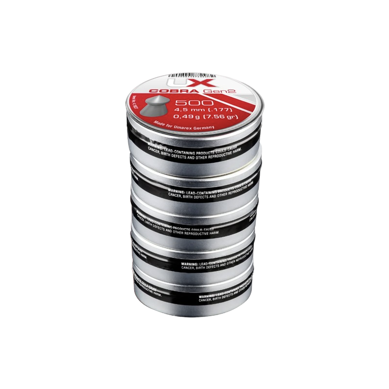 PLOMB POINTU UX COBRA GEN2 CAL 4.5 MM 0.49G CDTNMT 5X500