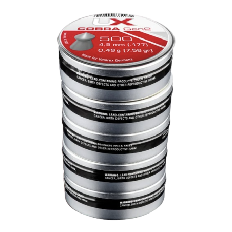 PLOMB POINTU UX COBRA GEN2 CAL 4.5 MM 0.49G CDTNMT 5X500