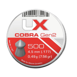 PLOMB POINTU UX COBRA GEN2 CAL 4.5 MM 0.49G CDTNMT 5X500