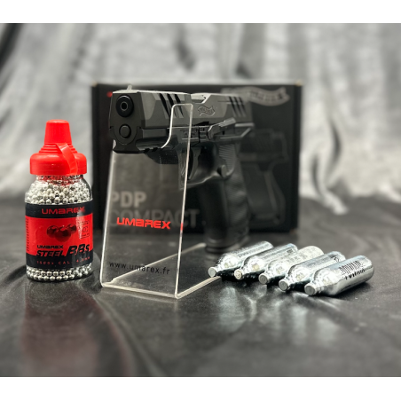 Umarex-pistolet Walther pdp compact4 CO2 CALBB/4.5MM blowback or combo