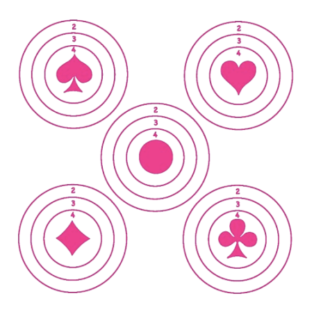 CIBLES PAPIER 4AS 14X14 PACK DE 100 "UMAREX"