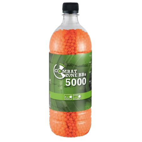 Umarex- BILLES BBS 6MM COMBAT ZONE ORANGE 0.12G BOUTEILLE X5000