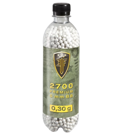 BILLES BBS 6MM ELITE FORCE BLANCHE 0.30G BOUTEILLE X2700 "UMAREX"