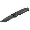 Umarex - COUTEAU PLIANT "WALTHER" PDP TANTO FOLDER BLACK - PARTIELLEMENT CRANTEE