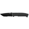 Umarex - COUTEAU PLIANT "WALTHER" PDP TANTO FOLDER BLACK - PARTIELLEMENT CRANTEE
