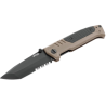 Umarex - COUTEAU PLIANT "WALTHER" PDP TANTO FOLDER FDE - PARTIELLEMENT CRANTEE