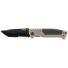 Umarex - COUTEAU PLIANT "WALTHER" PDP TANTO FOLDER FDE - PARTIELLEMENT CRANTEE