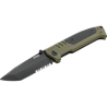 Umarex - COUTEAU PLIANT "WALTHER" PDP TANTO FOLDER OD GREEN - PARTIELLEMENT CRANTEE