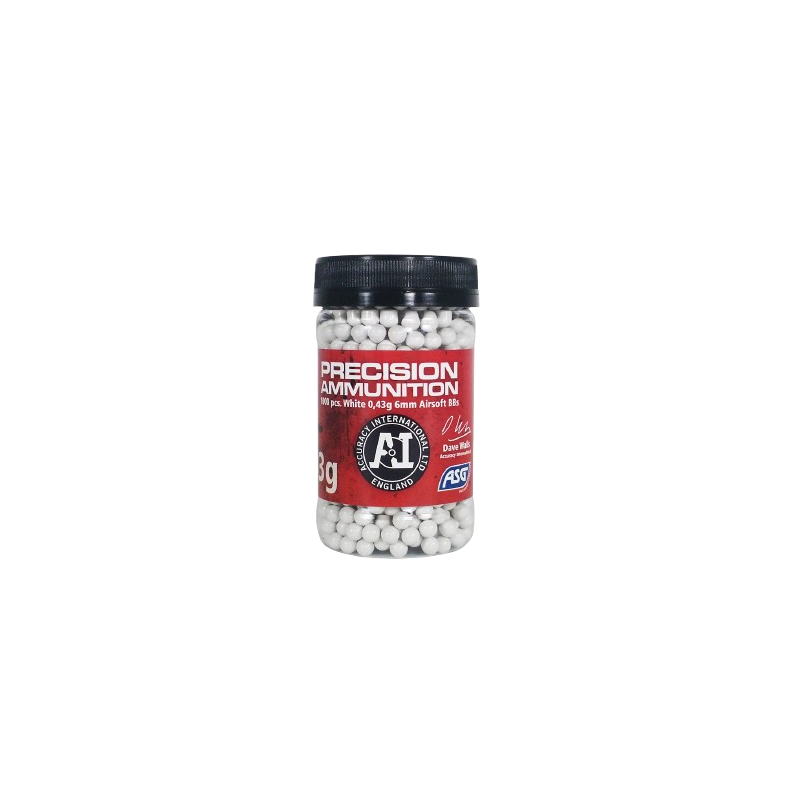 ASG - BILLES 0.43G BLANCHES EN BOUTEILLE DE 1000 ASG - BILLES 0.43G BLANCHES EN BOUTEILLE DE 1000