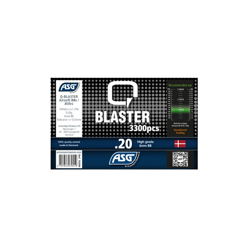 ASG- BILLES 0.20G Q BLASTER EN BOUTEILLE DE 3300 ASG- BILLES 0.20G Q BLASTER EN BOUTEILLE DE 3300