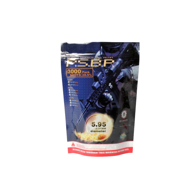 G&G Armament - BILLES 0.20G PERFECT WHITE PAR 3000 G&G Armament - BILLES 0.20G PERFECT WHITE PAR 3000