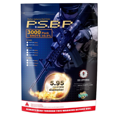 G&G Armament - BILLES 0.25G PERFECT EN SACHET DE 3000