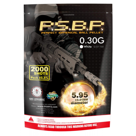 G&G Armament - BILLES 0.30G PERFECT GRISES EN SACHET DE 2000