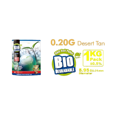 G&G ARMAMENT - BILLES BIO 0.20G DESERT EN SACHET DE 1KG