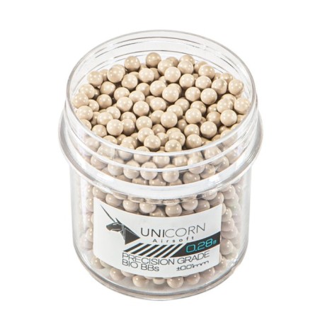 UNICORN - BILLES BIO 0.28G BLANCHES HAUTES PRECISION EN POT 1000PCS