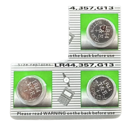 PLAQUETTE DE 3 PILES LR44 (357,G13)