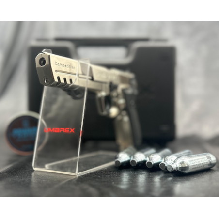 Umarex - Pistolet CP88 COMPETITION 5.6'' NICKEL WALTHER CO2 CAL 4.5MM