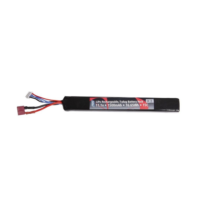 ASG - BATTERIE LI-PO 11.1V 1500MAH 16.65 WH T-PLUG 1 STICK ASG - BATTERIE LI-PO 11.1V 1500MAH 16.65 WH T-PLUG 1 STICK