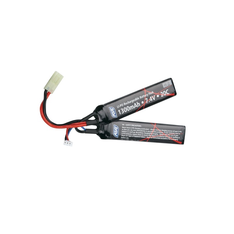 ASG - BATTERIE LI-PO 7.4V 1300MAH 2 STICKS ASG - BATTERIE LI-PO 7.4V 1300MAH 2 STICKS