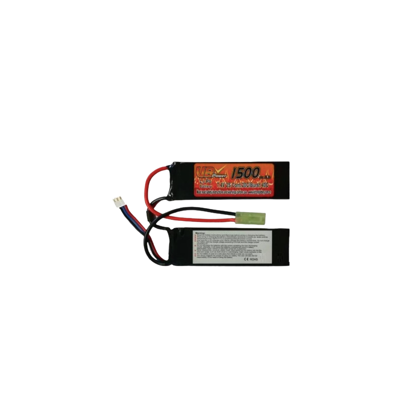 Colombisports - BATTERIE LI-PO 7.4V 1500MAH 2 STICKS (GARDEMAIN) Colombisports - BATTERIE LI-PO 7.4V 1500MAH 2 STICKS (GARDEMAIN)