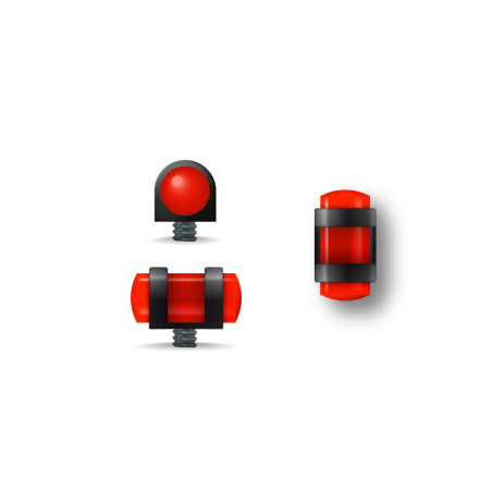 MEGALINE - GUIDON FLUO ROUGE AJOURE M4 D4 L9