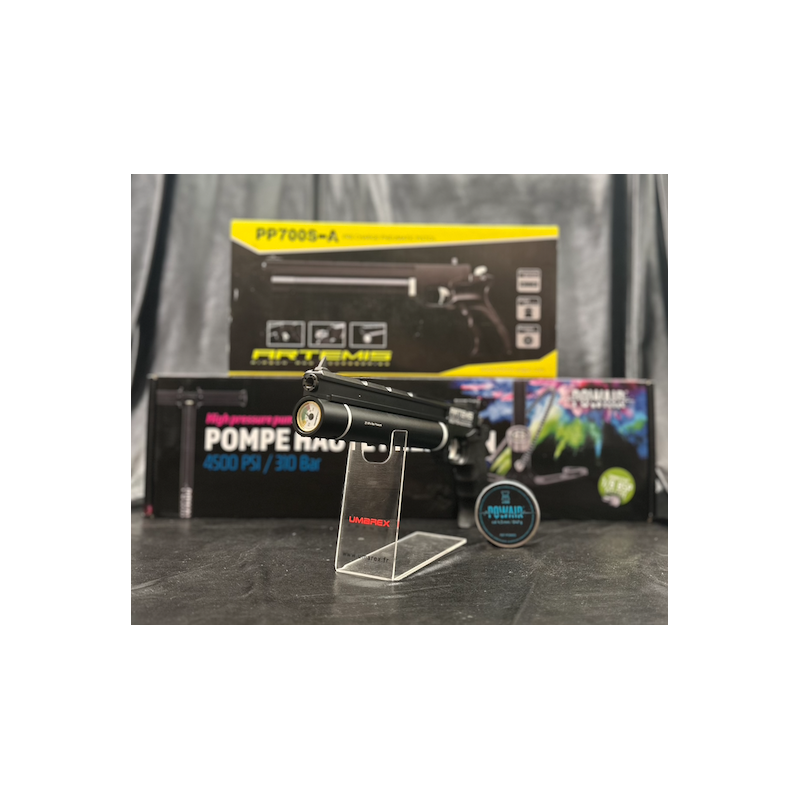 Pack Pistolet PCP + Pompe + Plombs - PP700S - Fiable et pas cher - Calibre 4,5MM