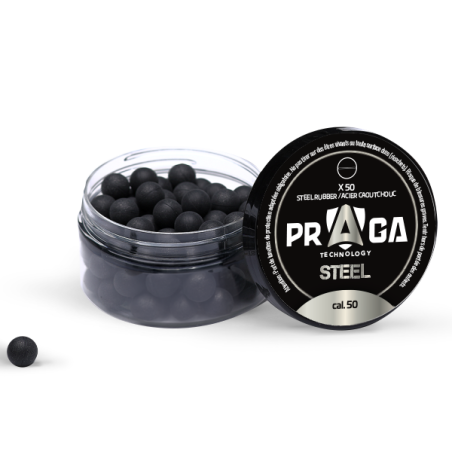 PRAGA - BILLES EN CAOUTCHOUC ACIER CAL.50 X50