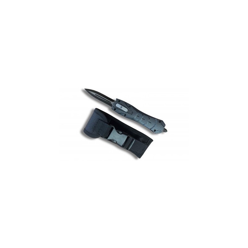 Fuentes - COUTEAU AUTOMATIQUE CARBONE AVEC BRISE VITRE ET ETUI Fuentes - COUTEAU AUTOMATIQUE CARBONE AVEC BRISE VITRE ET ETUI