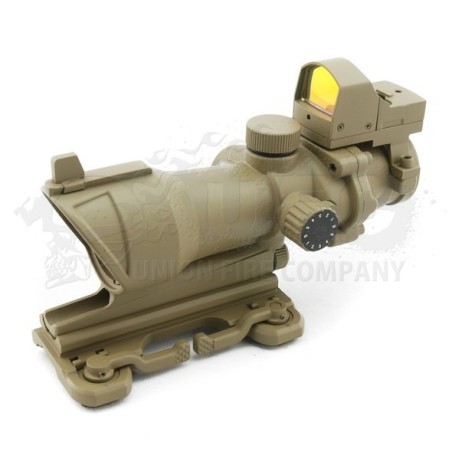 Colombisports - LUNETTE 4 X32 ROUGE/GREEN AVEC QD MOUNT +MINI ROUGE DOT TAN