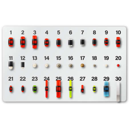 MEGALINE - PRESENTOIR DE GUIDONS 30 PCS