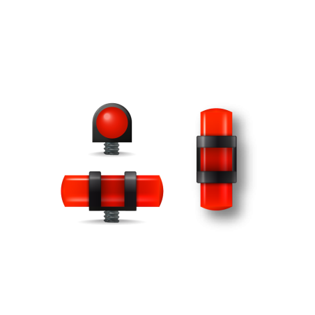 MEGALINE - GUIDON FLUO ROUGE AJOURE M2.6 D4 L12.5