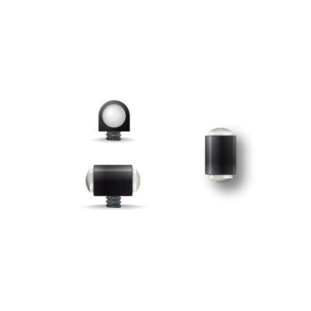 MEGALINE - GUIDON BLANC PLEIN M3.5 D3 L7