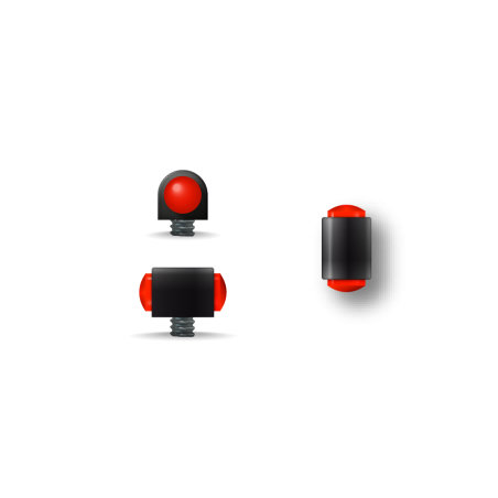 MEGALINE - GUIDON FLUO ROUGE PLEIN M3.5 D3 L7