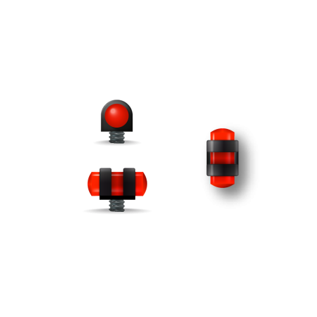 MEGALINE - GUIDON FLUO ROUGE AJOURE M2.6 D3 L7.5