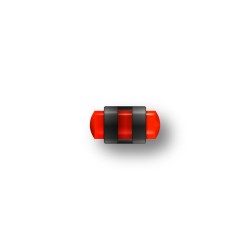 MEGALINE - GUIDON FLUO ROUGE AJOURE M2.6 D3 L7.5