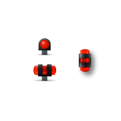 MEGALINE - GUIDON FLUO ROUGE AJOURE M3 D3 L7.5