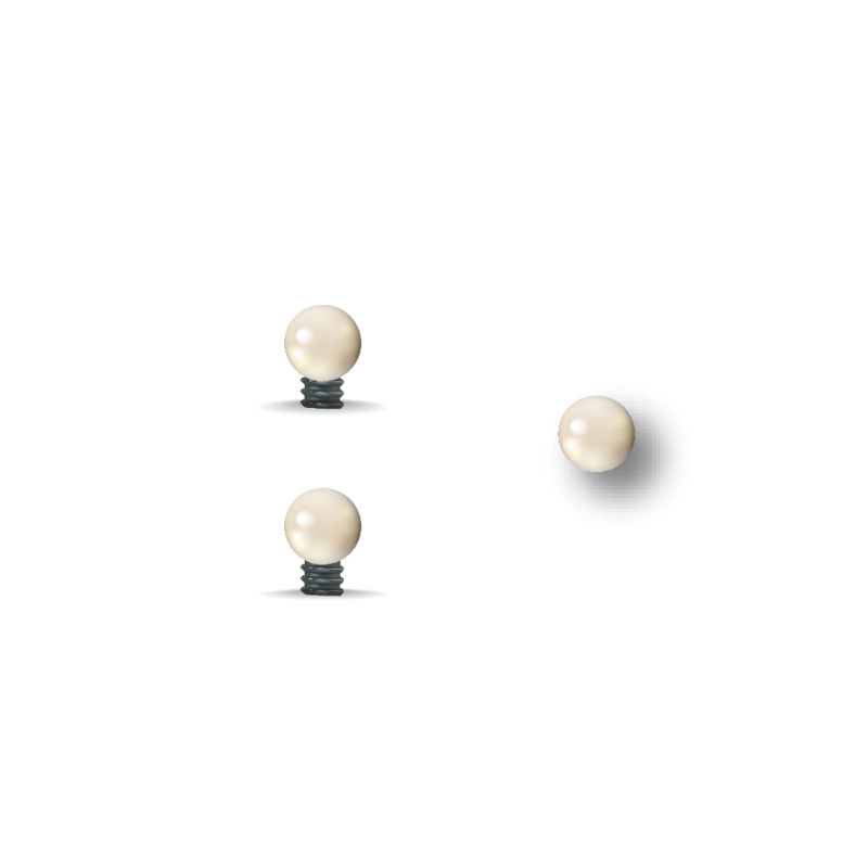 MEGALINE - GUIDON BLANC OVALE M2.6 D4 MEGALINE - GUIDON BLANC OVALE M2.6 D4
