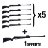 MEGA PROMO SNOWPEAK - PACK 6X CARABINES SR1000X C4.5 19.9J + 6 boites de plombs