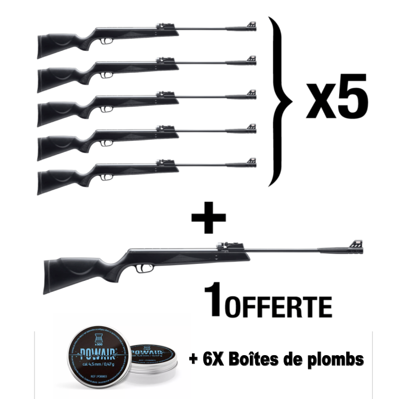 MEGA PROMO SNOWPEAK - PACK 6X CARABINES SR1000X C4.5 19.9J + 6 boites de plombs MEGA PROMO SNOWPEAK - PACK 6X CARABINES SR1000X C4.5 19.9J + 6 boites de plombs