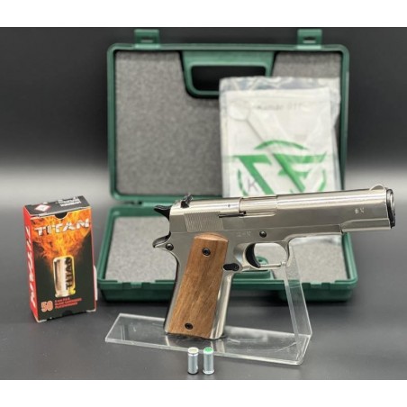 Réplique du célèbre Colt1911 Chromé 9mmPAK - Bazooka-shop.fr