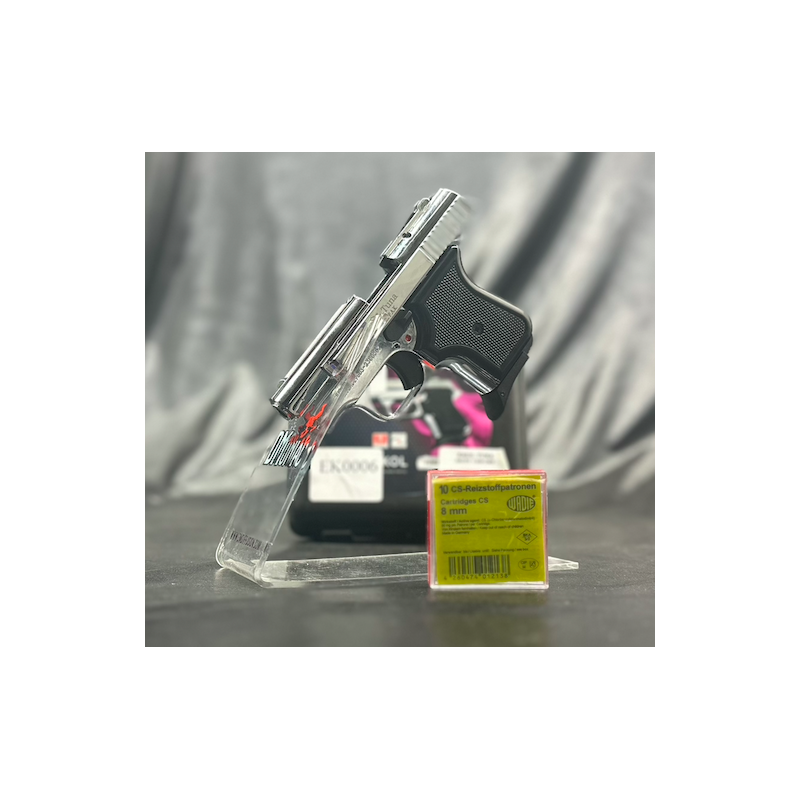Avec un format miniature, le pistolet Tuna est l'un des plus petits pistolets à blanc. Avec un format miniature, le pistolet Tuna est l'un des plus petits pistolets à blanc.