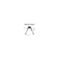 BIPIED 6-9 CARBON GRENADIERE RAIL PICATINNY PIEDS RETRACTABLES