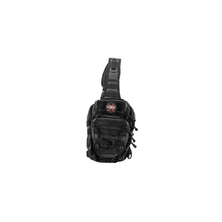 Sac bandoulière airsoft Corso - Nylon tactique - Fermetures velcro - Noir