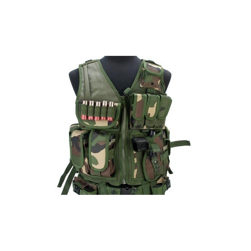 VESTE TACTIQUE MESH WOODLAND