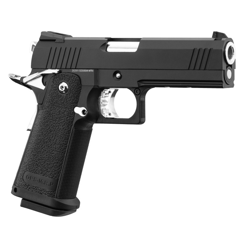 Réplique GBB hi-capa noir/silver Golden Eagle Réplique GBB hi-capa noir/silver Golden Eagle