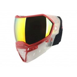 MASQUE EVS CRYSTAL SE CLEAR/RED AVEC LENTILLE FIRE MIRROR