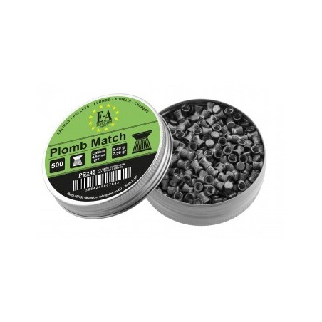 PLOMBS MATCH EUROP-ARM À TÊTE PLATE CAL. 4,5 MM